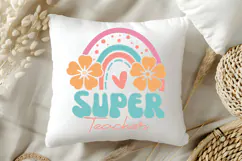 Super Teacher SVG | Boho Teacher SVG | Teacher PNG Product Image 4