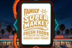 Retro Supermarket SVG PNG Atomic Age Grocery Sign Product Image 4
