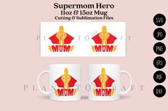 supermom hero coffee glass wrap svg glass mug svg presized for 11oz and 15oz glass ready to cut and sublimation files