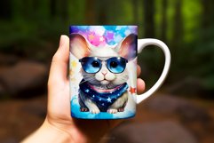 Watercolor Sublimation Cute Rodent Mug Wrap Design Product Image 2