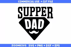 Supper Dad SVG | Dad SVG | Funny Dad SVG | Fathers Day SVG Product Image 2