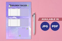 Supplement planner printable template digital blank page Product Image 1