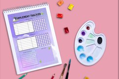 Supplement planner printable template digital blank page Product Image 2