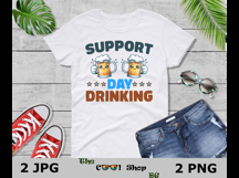 Support Day Drinking Png, Funny Alcohol Quote Product Image 3