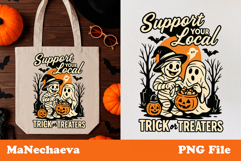 Retro Halloween Clipart | Trick or Treat Bag Sublimation Product Image 1