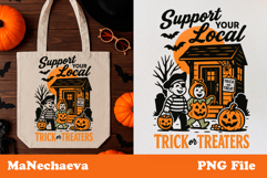 Retro Halloween Clipart | Trick or Treat Bag Sublimation Product Image 1