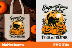 Retro Halloween Clipart | Trick or Treat Bag Sublimation Product Image 1