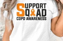 COPD Awareness Svg Png Support Squad COPD Ribbon Cricut Product Image 1