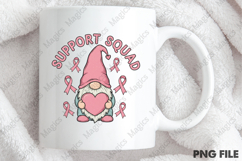 Support Squad Gnome Cancer Awareness PNG Product Image 4