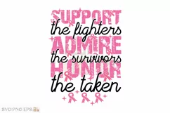 Breast Cancer SVG Retro T-shirt Design, Breast Cancer PNG Product Image 1