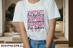 Breast Cancer SVG Retro T-shirt Design, Breast Cancer PNG Product Image 2