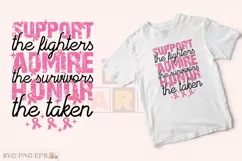 Breast Cancer SVG Retro T-shirt Design, Breast Cancer PNG Product Image 3