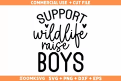 Support wildlife raise boys SVG, Mama shirt SVG, Mama Mug Product Image 1
