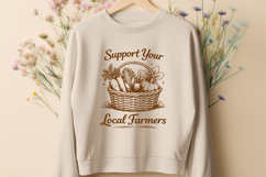 Support Your Local Farmers SVG - Vegetable Basket PNG Design Product Image 2