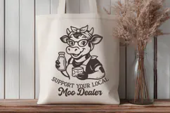 Support Your Local Moo Dealer SVG PNG | Funny Cow Kitchen Product Image 2