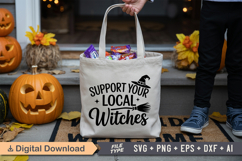 Support Your Local Witches SVG File | Spooky Halloween SVG Product Image 4
