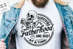 Surviving fatherhood one shot at a time svg, Fatherhood svg Product Image 2