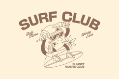 Retro Summer Surfing T shirt Design