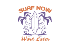 Retro Summer Surfing Beach T-shirt Design Bundle Product Image 6
