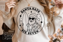 Santa Says Six Seven SVG PNG Funny Christmas Teen Ornament Product Image 5