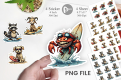 Surf Scream Critters Sticker Product Image 1