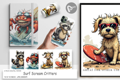 Digital Paper Surf Scream Critters Product Image 1