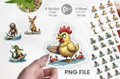 Surf Scream Critters Sticker Product Image 1