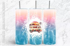 summer Tumbler Sublimation Design, van seamless Tumbler Product Image 4