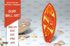 Wooden Surfboards Laser Cut Bundle. Surfing Layered Decor Product Image 6
