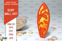 Wooden Surfboards Laser Cut Bundle. Surfing Layered Decor Product Image 9