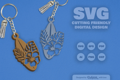 Surfing Board Summer Keychain SVG Product Image 1