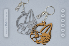 Surfing Board Summer Keychain SVG Product Image 2