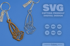 Surfing Board Summer Keychain SVG Product Image 2