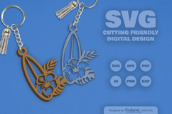 Surfing Board Summer Keychain SVG Product Image 2