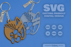 Surfing Board Summer Keychain SVG Product Image 2