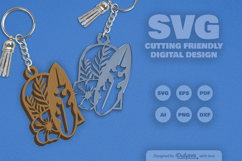 Surfing Board Summer Keychain SVG Product Image 2