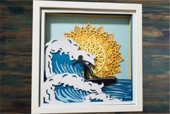 Surfing Paradise -- Set of 3 layered designs of mandalas with Beach sunrise, Palm trees, Vintage surf van and surfboards / Sea turtle with Sunset on the Beach / Surfer on the waves. These designs are made for any compatible cutting machines