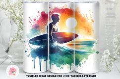 Tumbler Sublimation Surfing Bundle, Mens Tumbler Wrap, 20 oz tumbler wrap