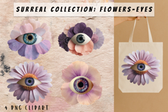 Surreal Flower-Eye PNG Clipart | Dreamcore Collage Elements Product Image 1