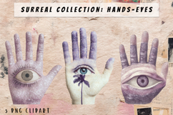 Surreal Hand-Eye PNG Clipart | Dreamcore Aesthetic Design Product Image 1