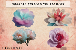 Surreal Fantasy Flowers Clipart PNG Product Image 1