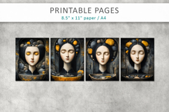 surreal woman portrait printable Product Image 2