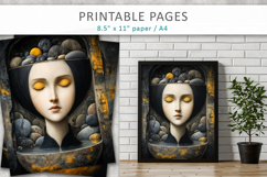 surreal woman portrait printable Product Image 3