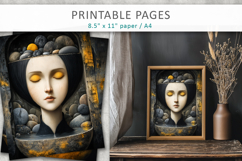 surreal woman portrait printable Product Image 4
