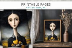 Artistic Surreal Woman Portraits, Junk Journal Art Product Image 4