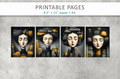 Artistic Surreal Woman Portraits, artistic scrapbook Product Image 2