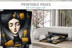 Artistic Surreal Woman Portraits, artistic scrapbook Product Image 3