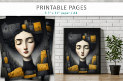 Artistic Surreal Woman Portraits, artistic scrapbook Product Image 4