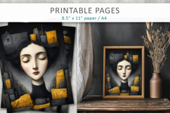 Artistic Surreal Woman Portraits, artistic scrapbook Product Image 1