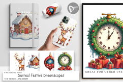 Surreal Festive Digital Paper Product Image 1